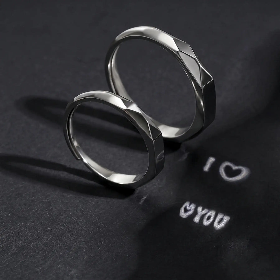 I ♥ You™ 925 Sterling Silver Couple Ring Set
